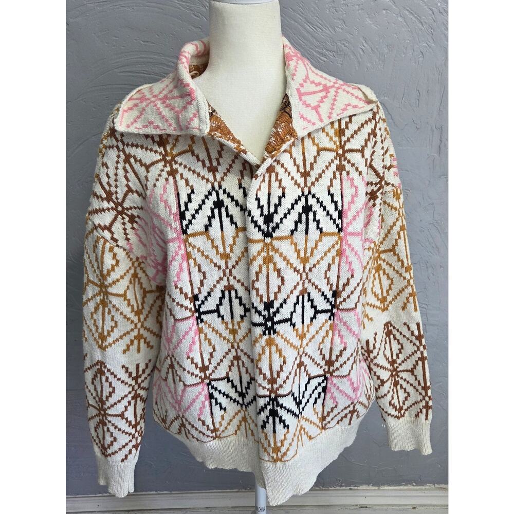 Fate Brand Knit Collared Open Cardigan Sweater Woman's Size Small
